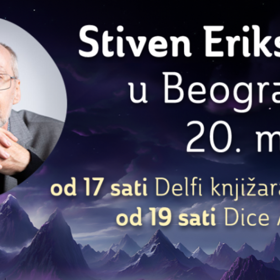 Ekskluzivno: Stiven Erikson u Beogradu - ponedeljak u 17h, Delfi SKC