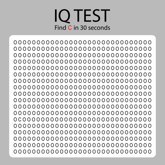 IMATE LI OKO SOKOLOVO? Možete li da pronađete slovo C za samo 30 sekundi?