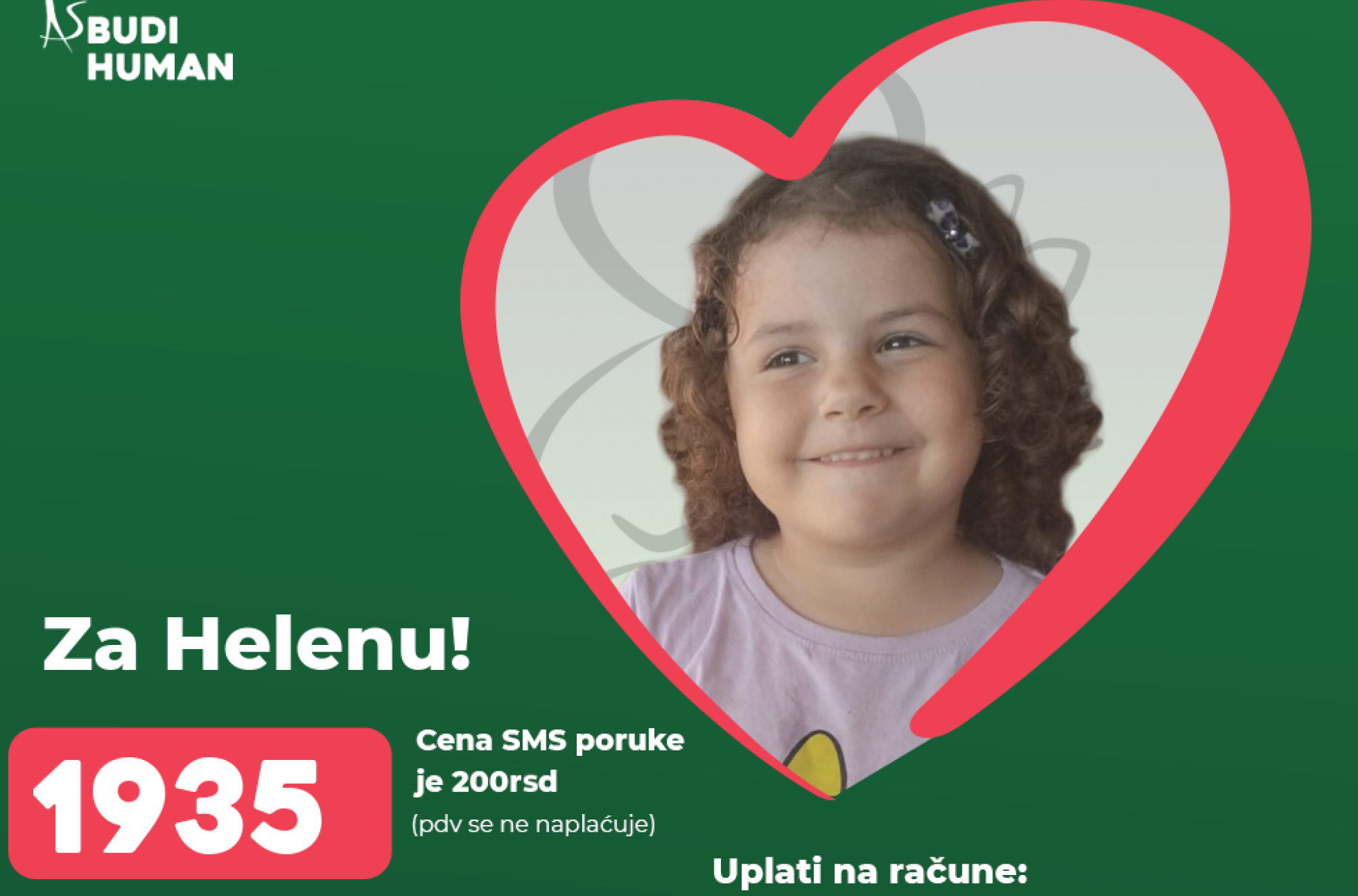 Pomozimo Heleni (6) da pobedi opaku bolest