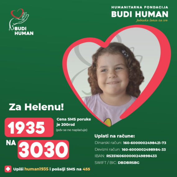 Pomozimo Heleni (6) da pobedi opaku bolest