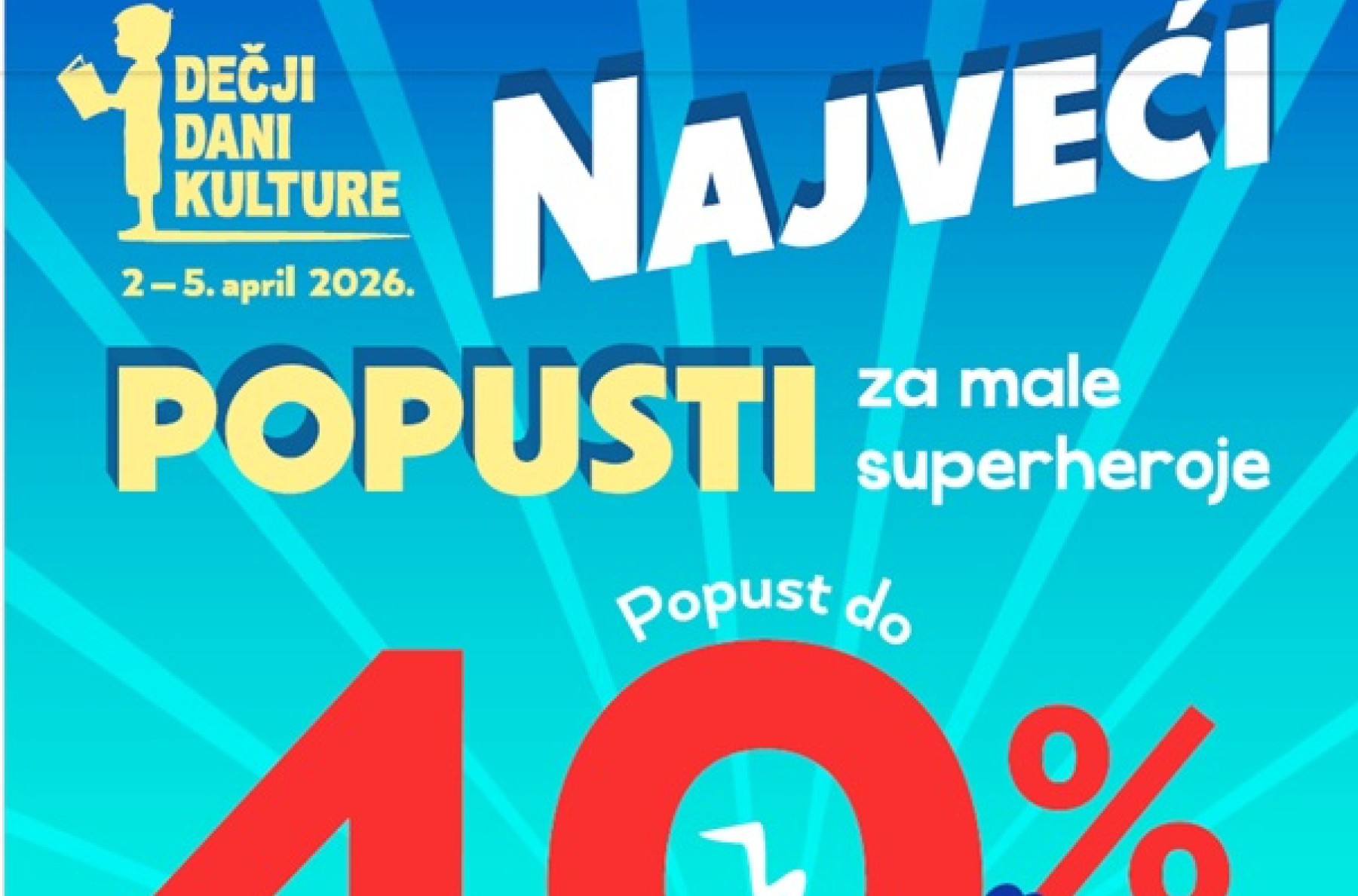 Zanimljiv program na Dečjim danima kuture od 2. do 5. aprila u knjižari Delfi SKC