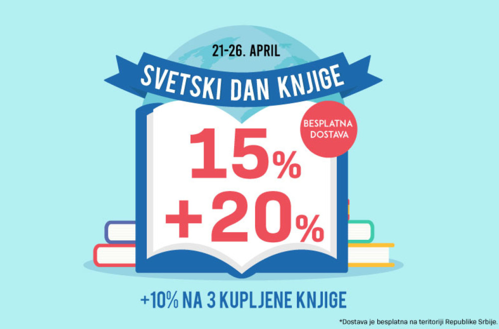 Povodom Svetskog dana knjige: Najveći popust u godini uz besplatnu dostavu širom Srbije!