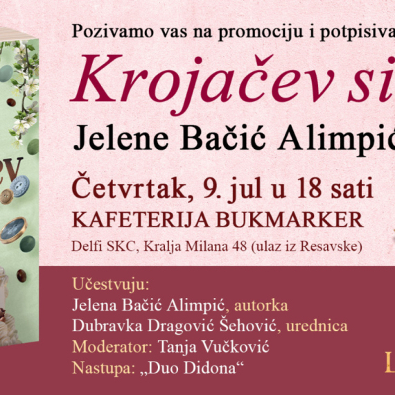 Novi roman Jelene Bačić Alimpić "Krojačev sin": Delo o tajnama koje bole