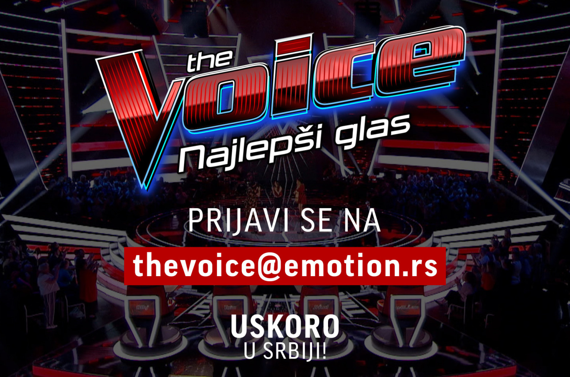 Prijavite se za THE VOICE, jer tražimo glas koji se PAMTI