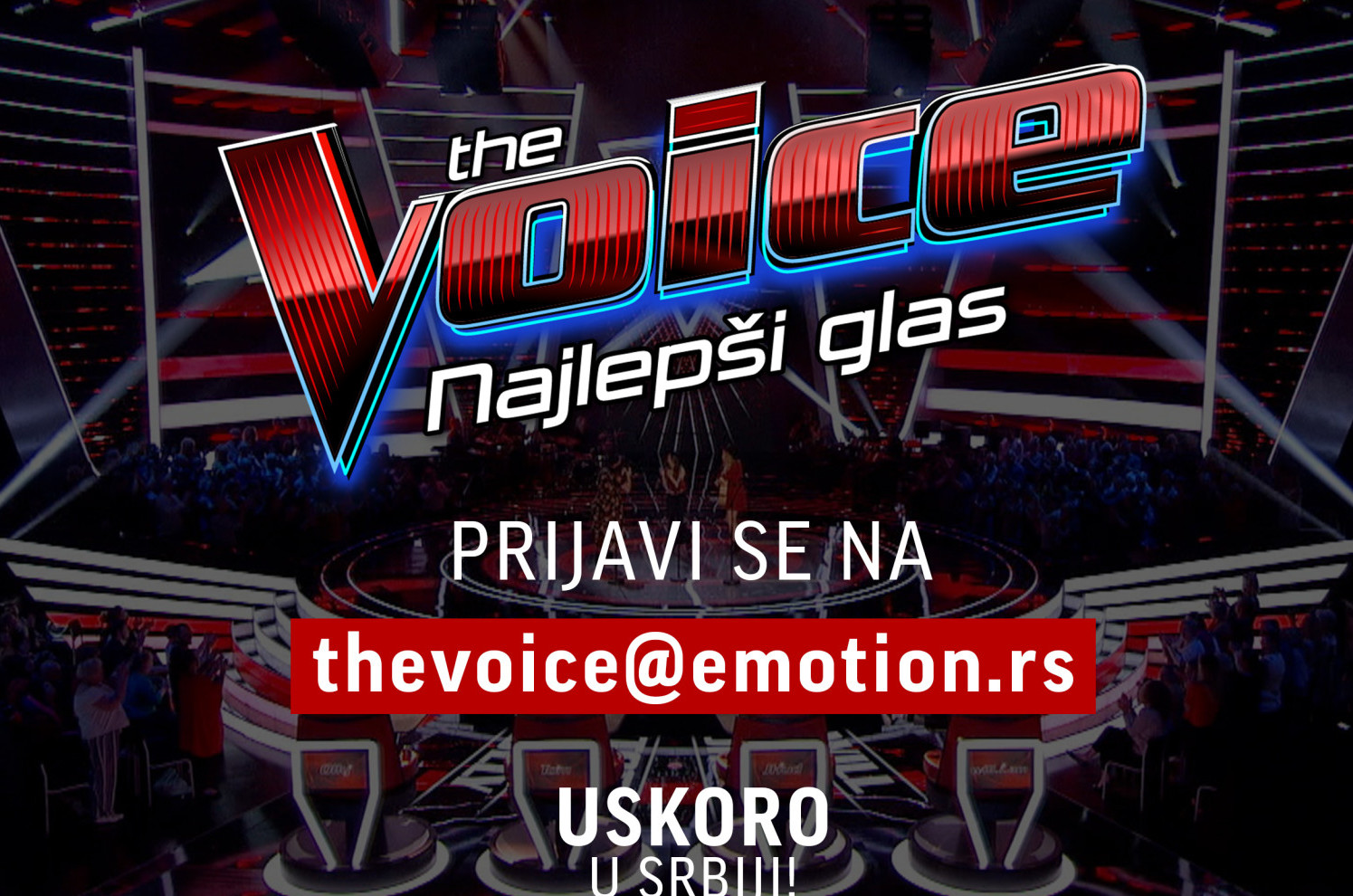 Prijavite se za THE VOICE, jer tražimo glas koji se PAMTI