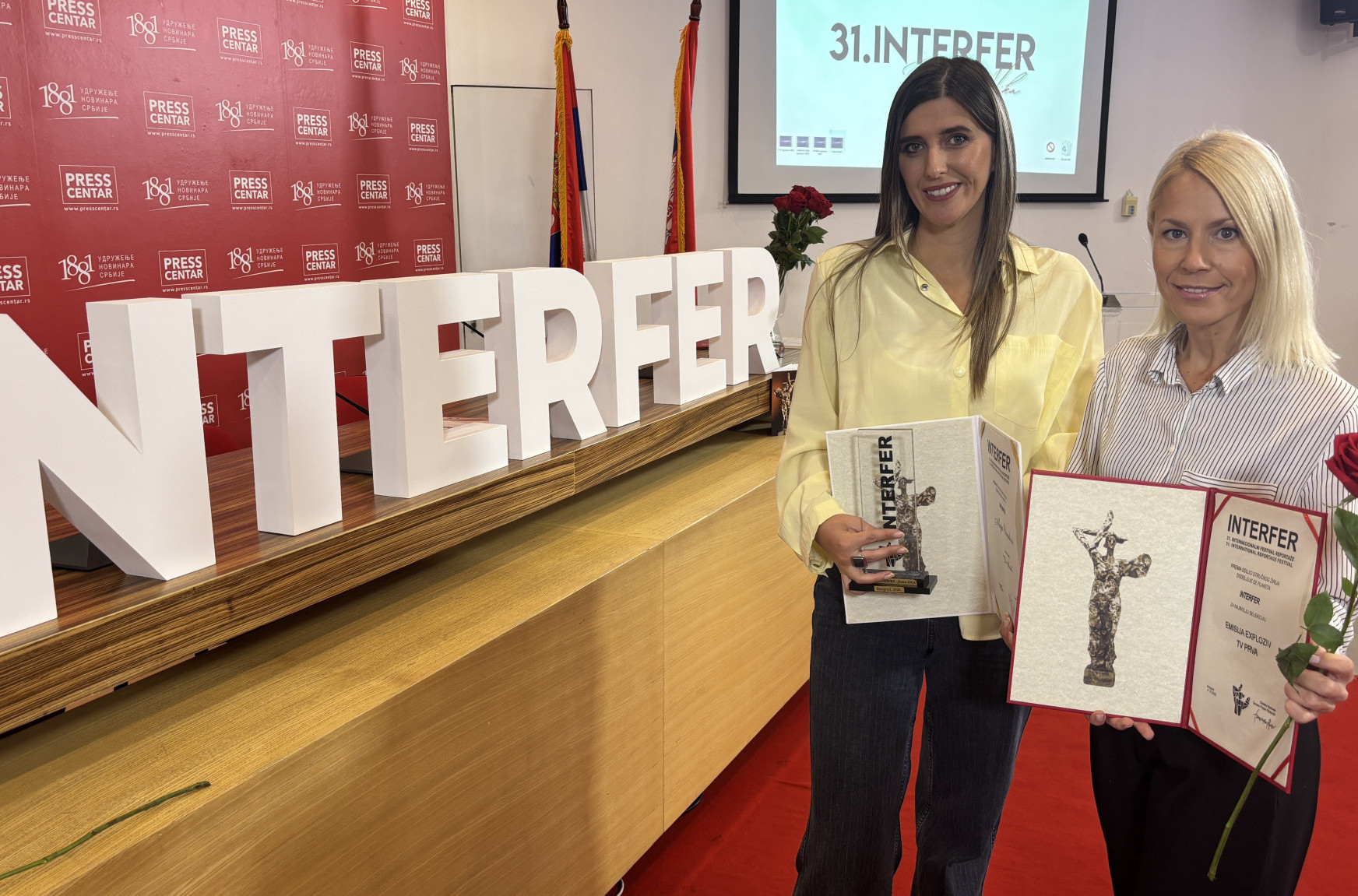 Nagrade za Prvu televiziju na 31. Internacionalnom festivalu reportaže Interfer