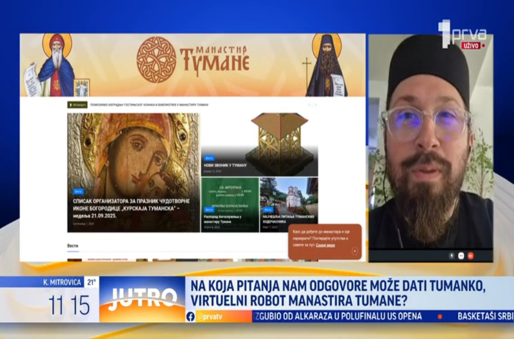 Na sajtu manastira Tumane - digitalni asistent Tumanko