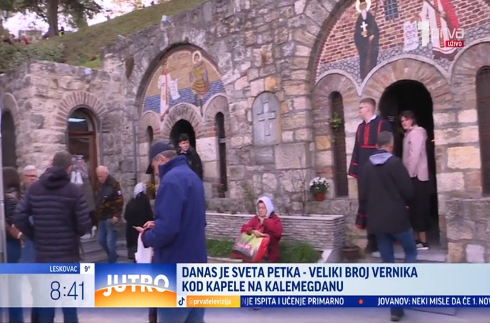 Veliki broj vernika okupio se kod kapele Svete Petke na Kalemegdanu