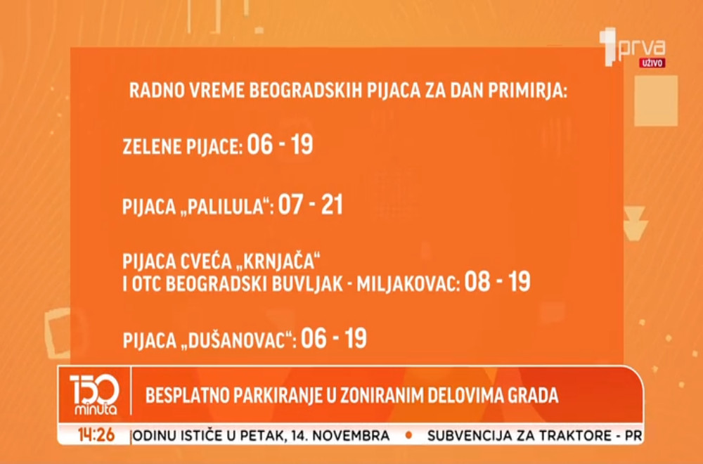 Kako će raditi prodavnice, pijace i tržni centri 11. novembra?