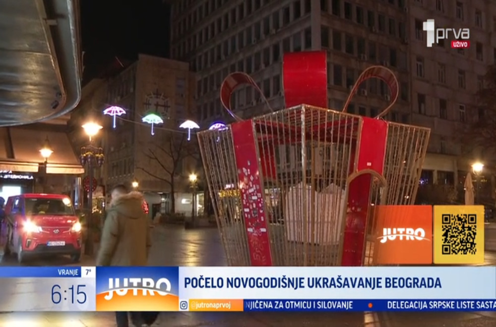 Počelo je novogodišnje ukrašavanje Beograda