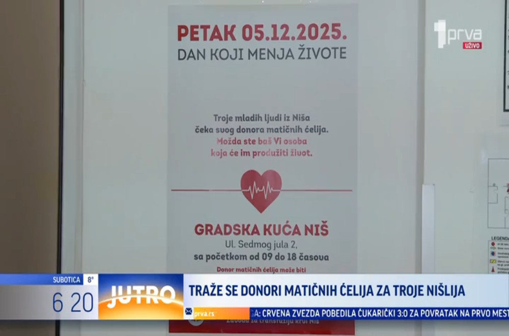 Traže se donori matičnih ćelija za troje Nišlija