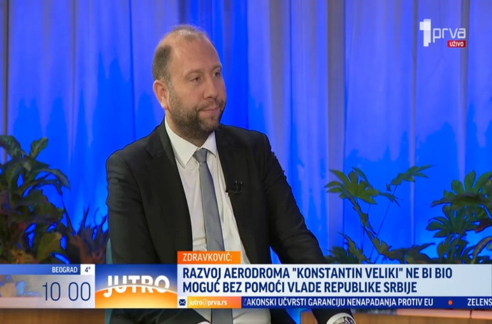 Direktor Aerodroma Srbije Mihajlo Zdravković govori o razvoju niškog aerodroma