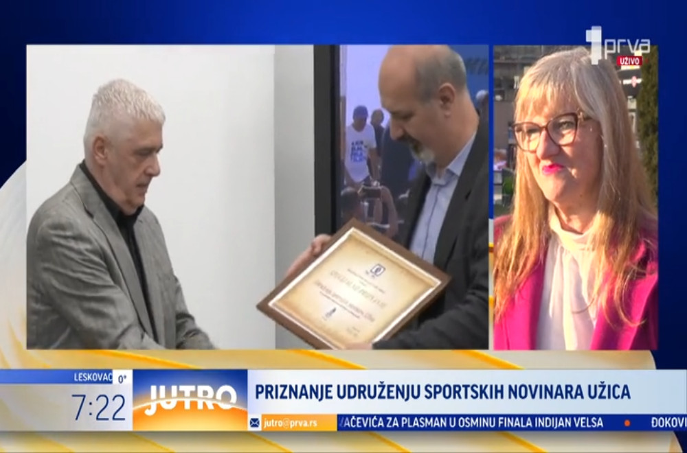 Priznanje Udruženju sportskih novinara Užica