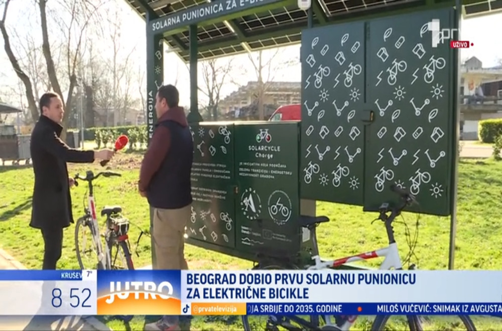 U Beogradu je postavljena prva solarna punionica namenjena punjenju električnih bicikla