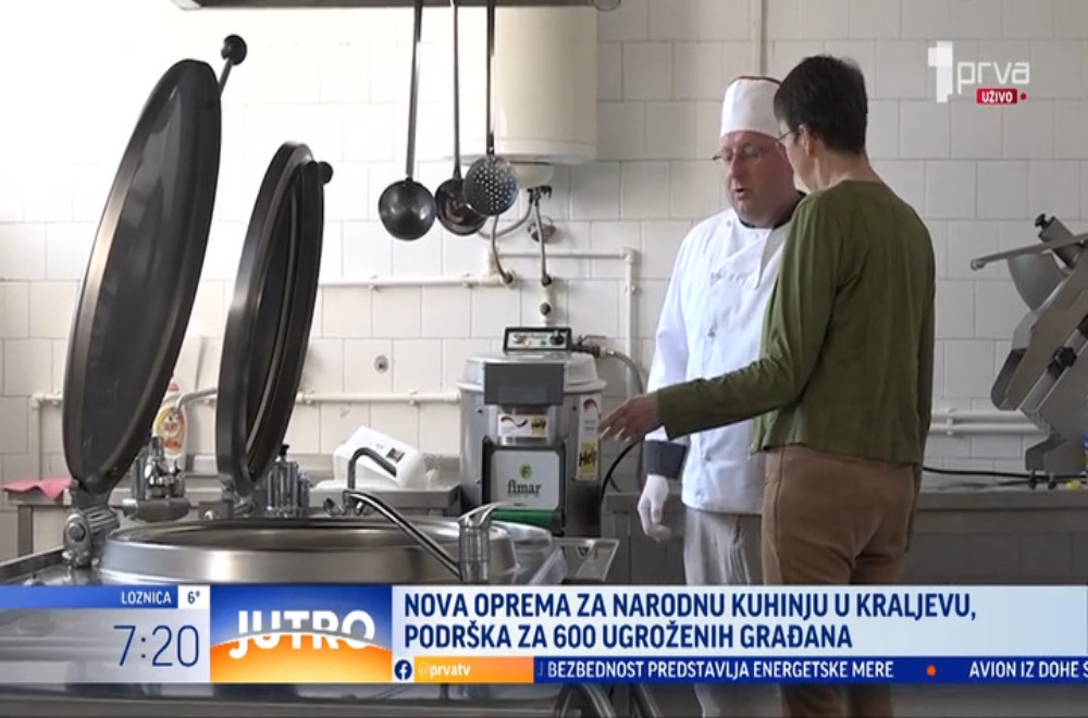 Narodna kuhinja Crvenog krsta u Kraljevu dobila je novu profesionalnu opremu za pripremu i skladištenje hrane