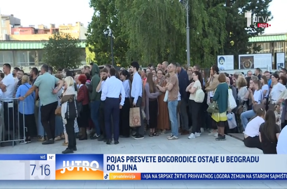 Zbog ogromnog interesovanja Pojas Presvete Bogorodice ostaće u Beogradu duže nego što je planirano