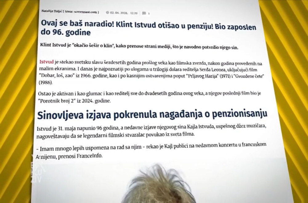 Slavni reditelj se penzionisao!