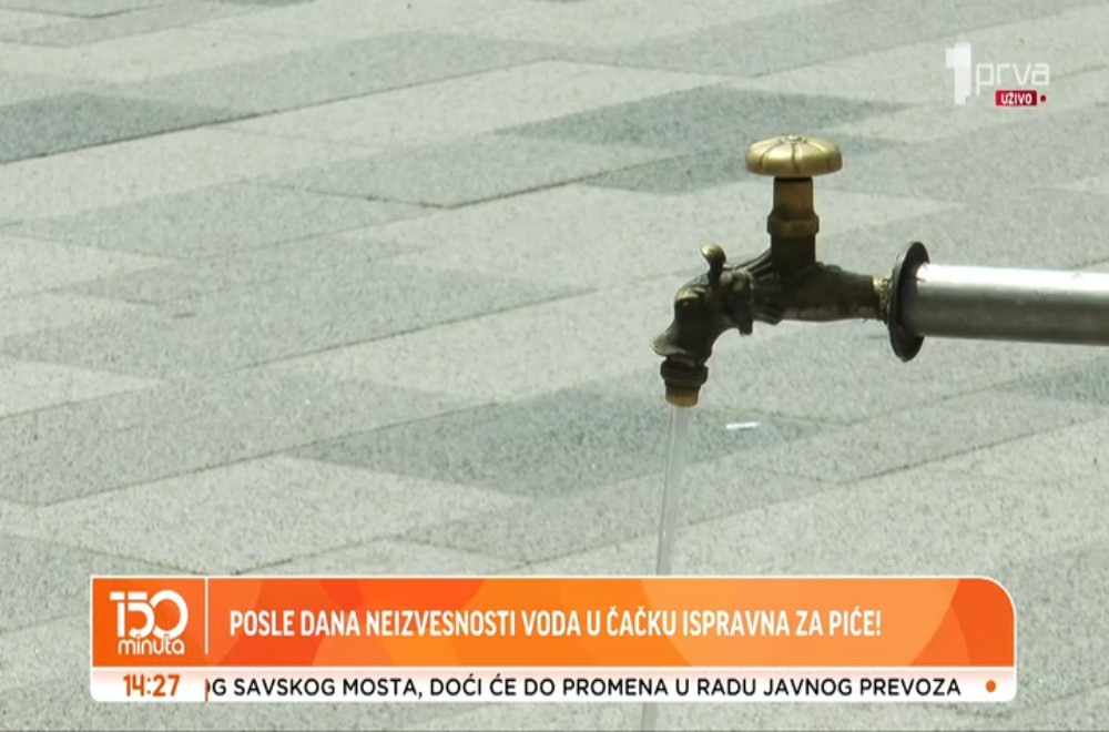 Posle dana neizvesnosti voda u Čačku ispravna za piće!