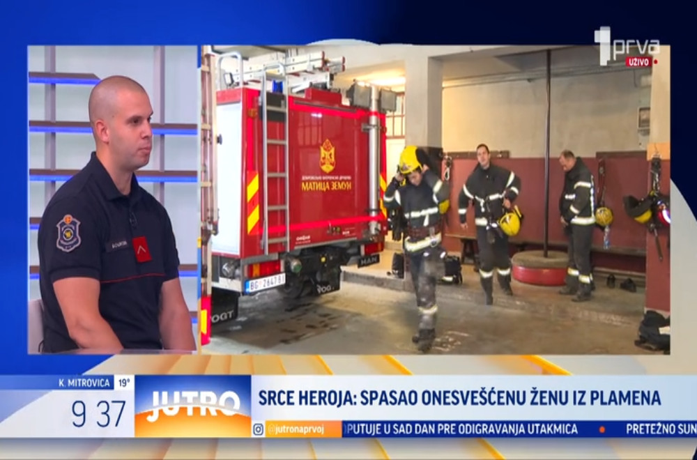 Vatrogasac spasio ženu bez svesti iz požara