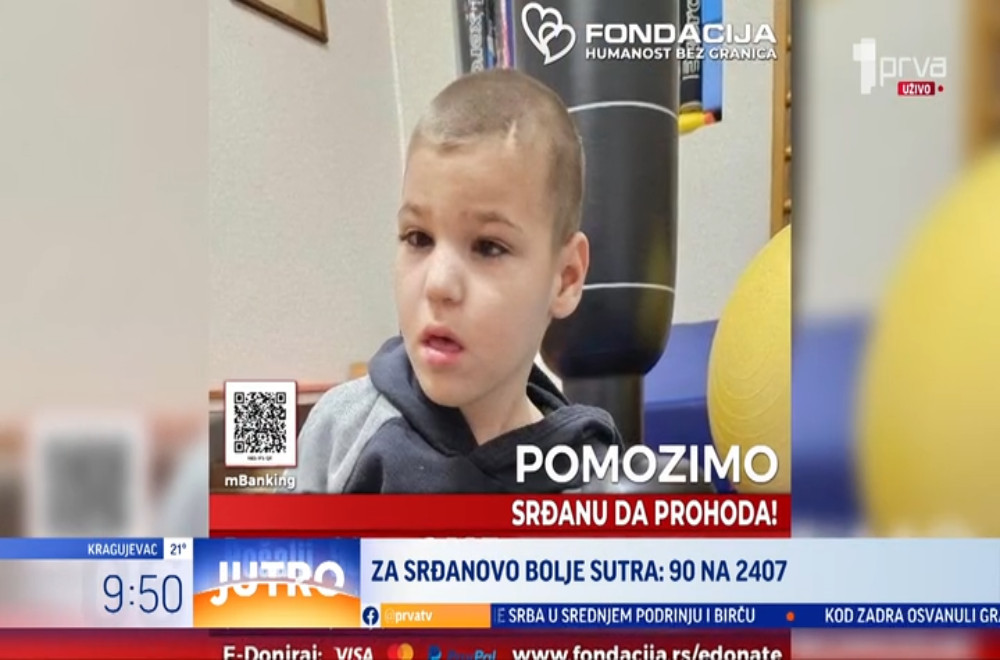 Sedmogodišnjem Srđanu Jovanoviću potrebna je naša pomoć