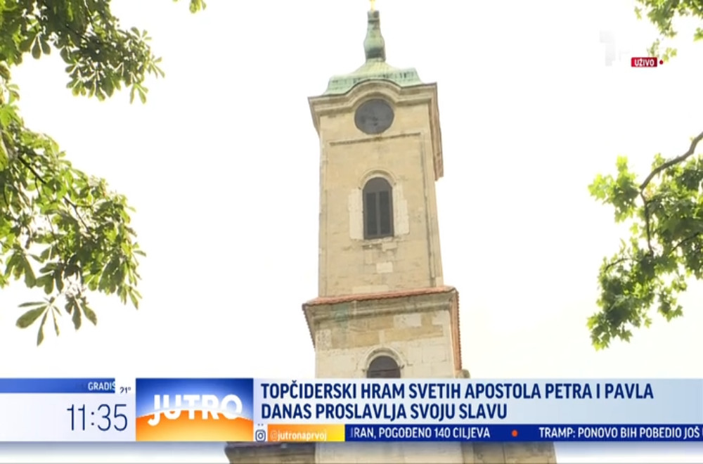 Topčiderski hram Svetih apostola Petra i Pavla danas proslavlja svoju slavu
