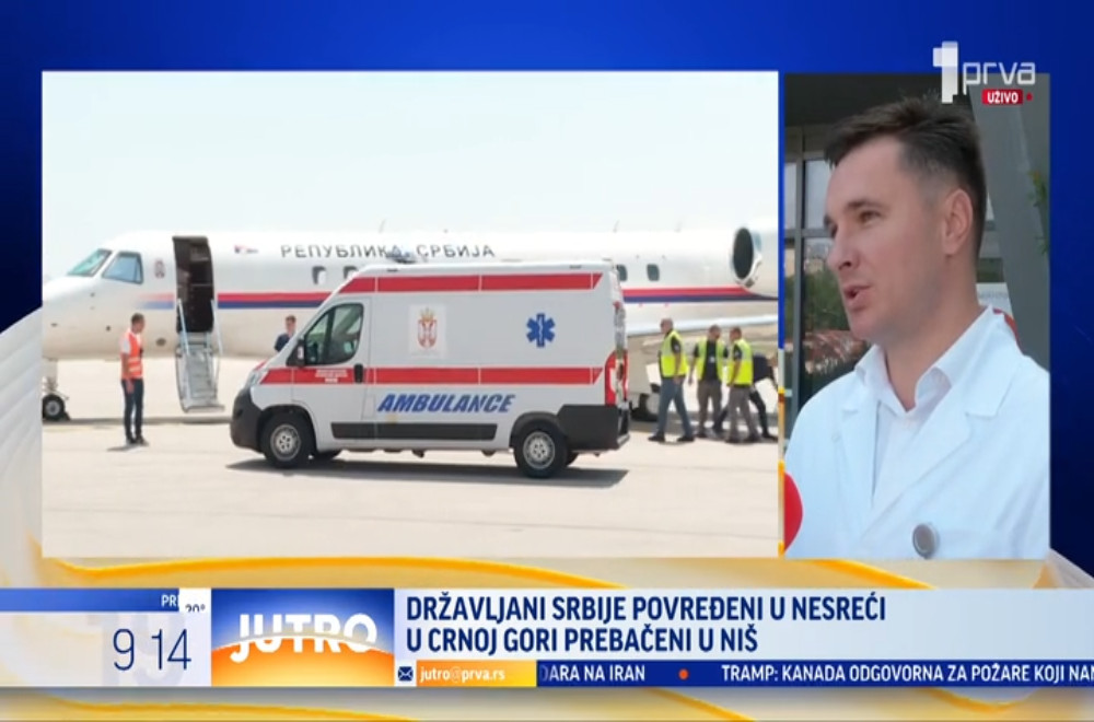 Državljani Srbije povređeni u nesreći u Crnoj Gori prebačeni u Niš