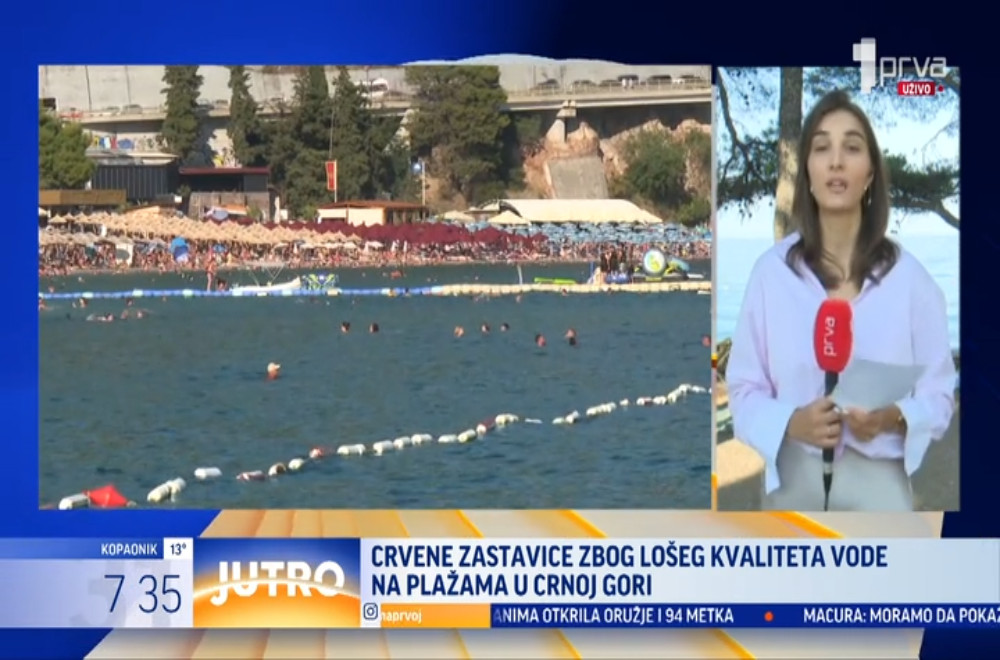 Crvene zastavice pojavile su se i na crnogorskim plažama