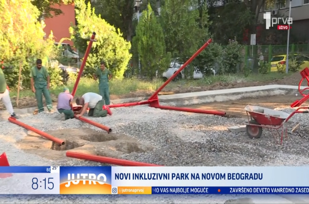 Na Novom Beogradu u toku su radovi na izgradnji inkluzivnog parka za decu sa posebnim potrebama