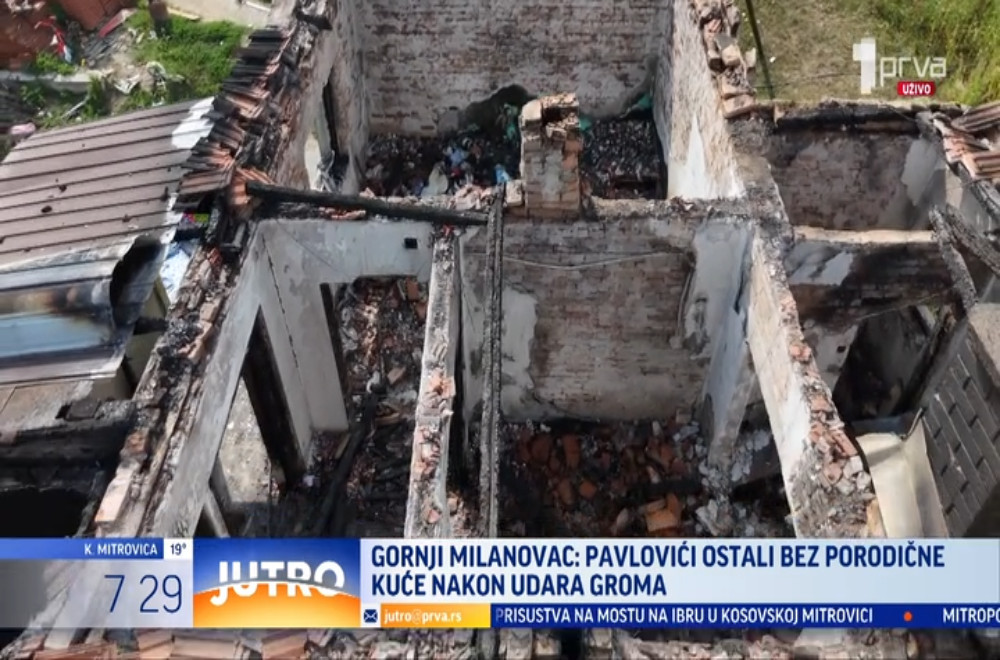 Grom im je za pola sata uništio dom: Šta je sada najpotrebnije porodici Pavlović?