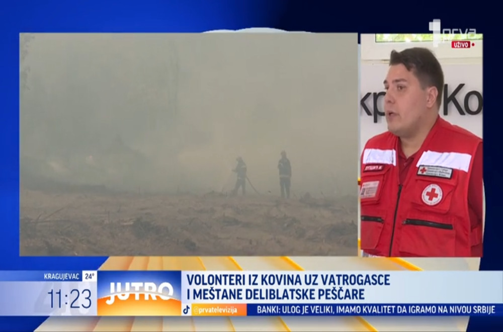 Solidarnost na delu: Volonteri Crvenog krsta pomagali tokom požara u Deliblatskoj peščari