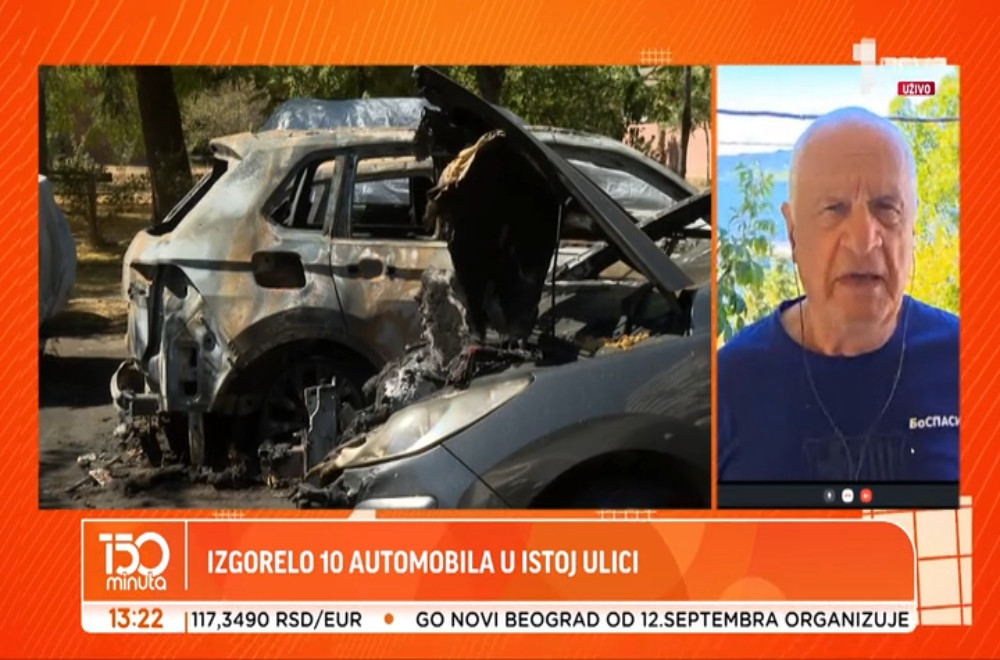 Na parkingu ispred stambenih zgrada izbio je požar u kome je izgorelo deset automobila