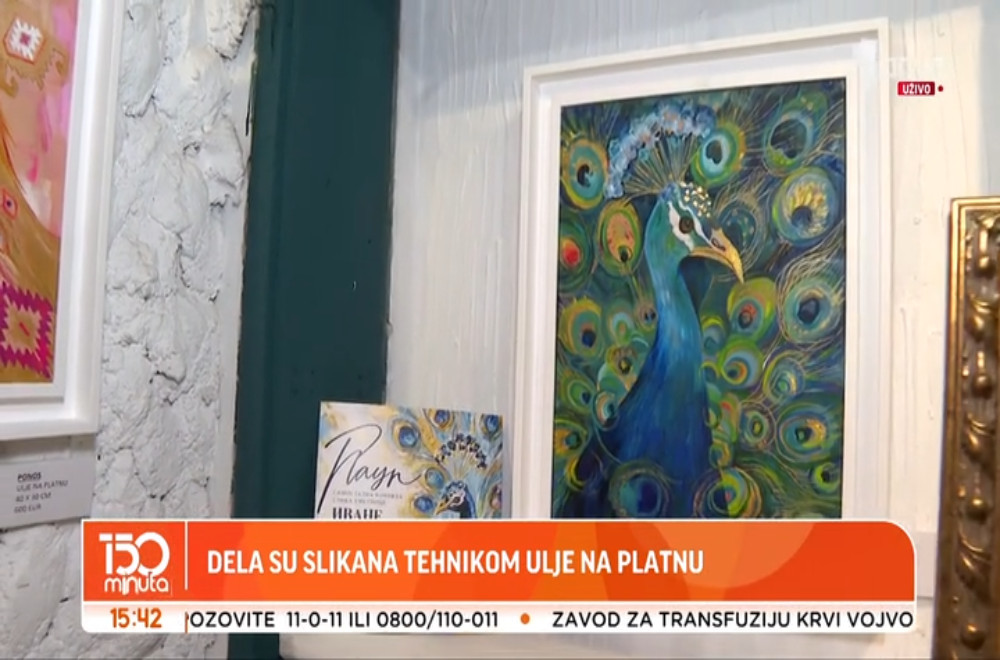 „Paun – kada boje ožive“: Izložba Ivane Topalović u galeriji Greendoor