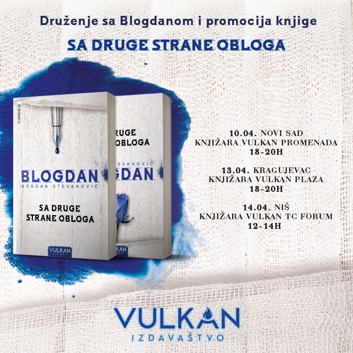Vulkan izdavatvo vas poziva na druenje sa Bogdanom Stevanoviem Blogdanom i promociju knjige Sa druge strane obloga, foto: Promo