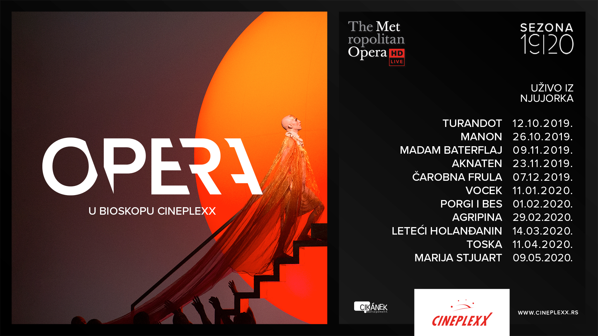 Puinijeva opera „Turandot“ otvara novu sezonu prenosa uivo u bioskopu Cineplexx, foto: Promo Cinplexx