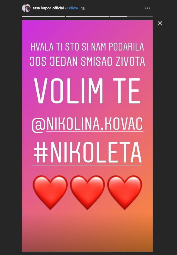 Dobro dola Nikoleta!, foto: Printscreen/Instagram