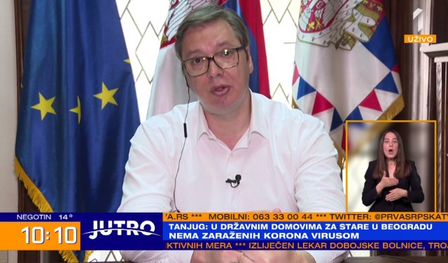 Predsednik Srbije odgovarao je na pitanja graðana, foto: Prva tv printscreen