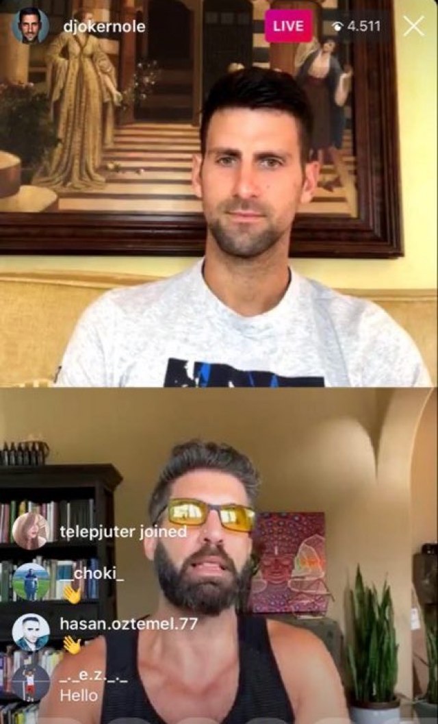 Novak je prieljkivao ovakve diskusije, foto: Instagram printscreen