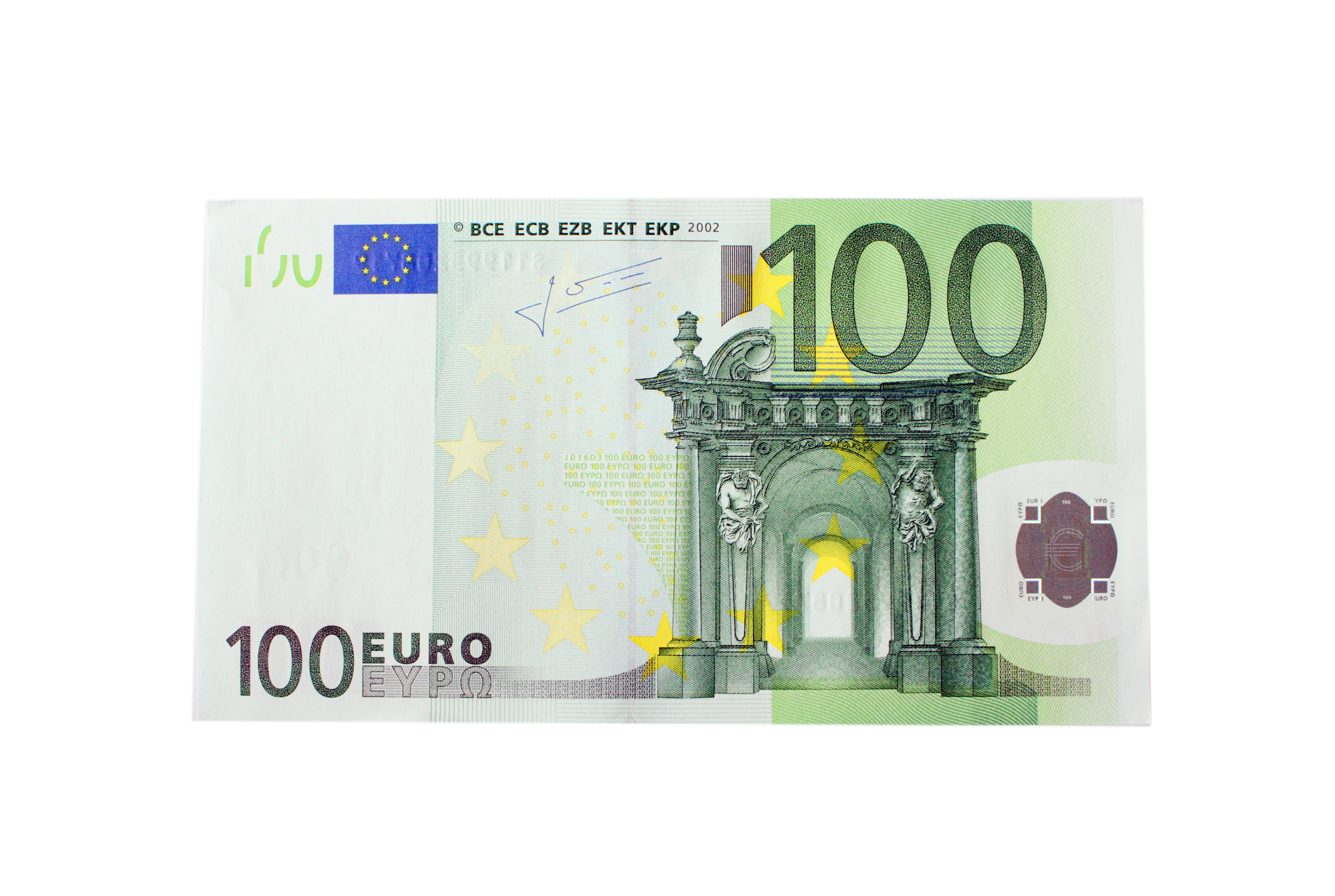 100 evra, foto: Depositphotos, blackan