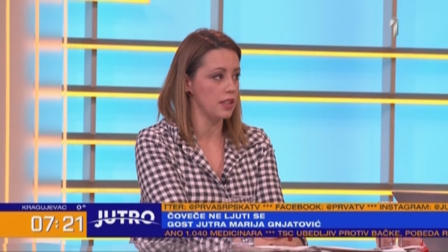 Marija Gnjatovi, foto: Prva Tv / screenshot