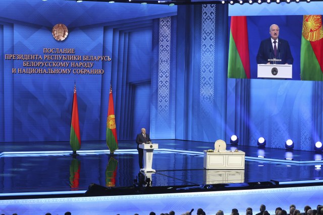 Tanjug/Belarusian Presidential Press Service via AP