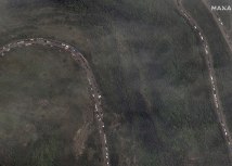 Satelitski snimak kolone izbeglica FOTO Tanjug/Satellite image ©2023 Maxar Technologies via AP